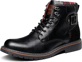 Bruno Marc Men's Work & Motorcycle Boots, Classic Riding Hiking Walking Short Ankle Lace Up Shoes for Boy
