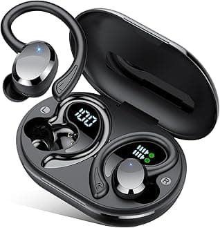Over Ear Earbuds with Hook, 2026 New Bluetooth 5.4 Sports Wireless Earbuds, 68Hrs Playtime LED Display, IPX7 Waterproof Ear Buds, ENC Noise Cancelling Mic for Running/Workout