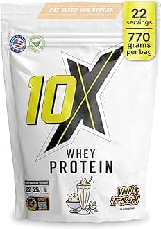 – Whey Protein Powder - Vanilla Ice Cream, 770g (22 Servings), Low-Calorie, Gluten-Free & Vegetarian, Fast Absorption for Muscle Recovery, Ideal for Weight Loss & Training