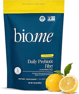 Daily Prebiotic Fiber Lemonade with Electrolytes - 7g Per Serving - Soluble Fiber Supplement Powder for Women & Men - Digestive Health, Gut Health & Hydration - Sugar Free - 30 Servings