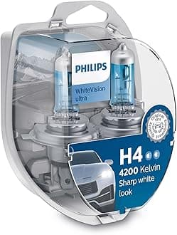 WhiteVision ultra H4 car headlight bulb, 4.200K, set of 2