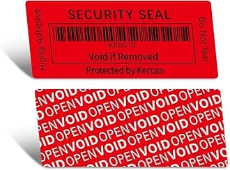 240 PCS Tamper Evident Seals 60 x 25 mm Tamper Tape Tamper Proof Stickers Total Transfer Tamper Tamper Evident Tape Security Tape (Red)