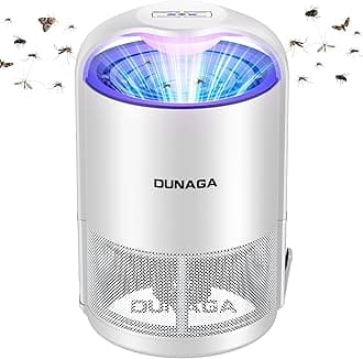 Automatic Home Insect Trap – Indoor Fly, Gnat, and Mosquito Traps with 10 Sticky Glue Boards, Auto White