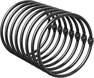 Bathway Shower Curtain Rings, Bathway Shower Curtain Hooks, Black Shower Curtain Rings Rust Proof, Anti-Drop Shower Rings for Curtain, Shower Hooks for Shower Curtain Rod Bathroom Curtain Rings
