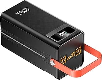 100000mAh Power Bank, 150W Fast Charging Portable Charger, with LED Light, with Built-in Cables, 4 Outputs & 3 Inputs, Rechargeable Portable Power Supply for Cell Phones, Random Color