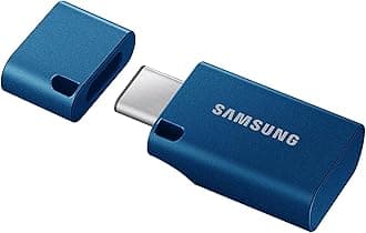 Samsung Type-C USB Flash Drive, 512GB, Transfers 4GB Files in 11 Secs w/Up to 400MB/s USB 3.2 Gen 1 Read Speeds, Compatible w/USB 3.0/2.0, Waterproof, 2022, Blue, MUF-512DA/AM