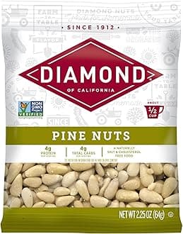 Diamond of California Shelled Pine Nuts, Raw Unsalted Pine Nuts for Pesto, Baking, Snacking, and Salads, 2.25 oz.