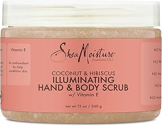 SheaMoisture Body Scrub for Dull Skin Illuminating Coconut and Hibiscus Cruelty-Free Skin Care 12 oz