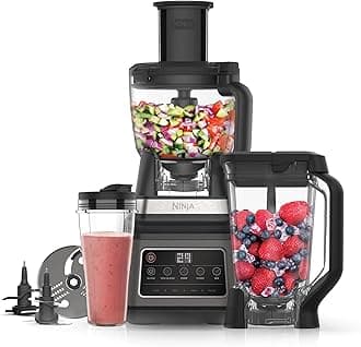 – 3-in-1 Food Processor & Blender with 5 Automatic Programs: Blend, Max Blend, Chop, Mix, Puree, 1.8L Bowl, 2.1L Jug, 700ml Cup, 1200W, Dishwasher Safe Parts, Auto-iQ, Black BN800UK