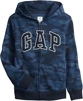 GAP boys Logo Hoodie Hooded Full Zip Sweatshirt
