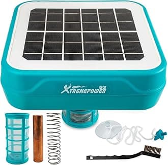 XtremepowerUS Solar Pool Ionizer - Floating Water Cleaner & Purifier Keeps Water Clear, 85% Less Chlorine, Compatible with Fresh and Salt Water Pools & Spas