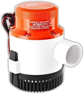 01 Series 4700 GPH Bilge Pump – 12V, 2" Outlet, Marine Submersible Pump, Anti-Airlock Protection, Snap-Off Strainer Base, CE & RoHS Certified – 4-Year Warranty