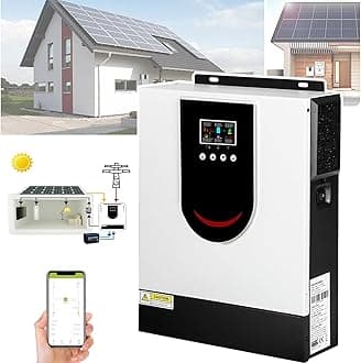 Hybrid Solar Inverter 1.0-10.2KW Pure Sine Wave Off Grid Charger with LCD Display & MPPT Solar Charge Controller (40A/80A/120A/160A) for 12V, 24V, 48V Systems