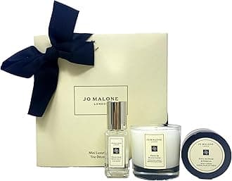 Jo Malone London Mini Luxuries Trio Gift Set - Wood Sage & Sea Salt Cologne - English Pear & Freesia Body Creme - Peony & Blush Suede Candle - Travel Size