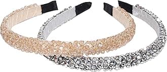 Vogue Hair Accessories Crystal Beaded Plastic Fancy Party Wedding Hairband For Girls