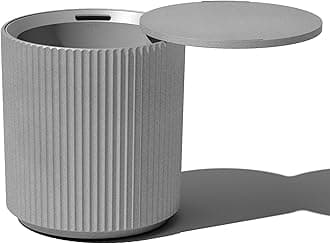 Veradek 21in Outdoor Cooler Side Table, Modern, Stone-Plastic Composite, Gray, Weather Resistant, Made in Canada