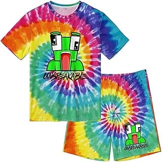 Boys and Girls Short Sleeves and Short Short Clothing Sets Game Summer T-Shirt