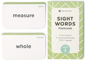 Think Tank Scholar 100+ Third (3rd) Grade Sight Words Flash Cards for Readers Ages 8 to 9 Years Old