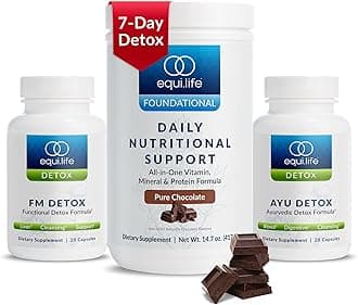 Equilife - Dr. Cabral Detox, 7-Day Full-Body Detox, Health & Wellness System, Body Cleanse, May Help Boost Energy & Mood, Optimal Support for Mental Clarity & Stress Relief (Chocolate, 14 Servings)