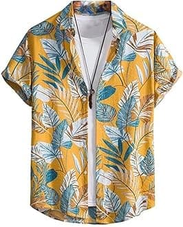 Men's Rayon Shirt - Summer Button Down Shirts | Half Sleeve Printed |Formal |Casual Stylish Shirt's for Man