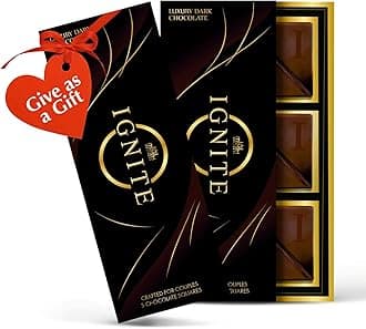 MBDH Wellness Ignite Chocolate Bars (1 Box) Premium Dark Chocolate For Mood & Vitality Boost | Crafted For Unisex| 100% Vegetarian & Gluten-Free (Pack of 2),280 G