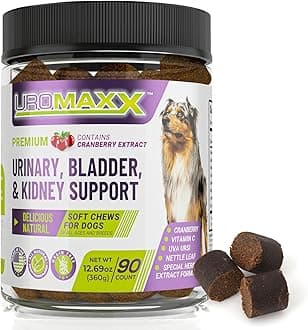 Uromaxx for Dogs, Urinary, Bladder & Kidney Support Soft Chews, All Ages & Breeds, Non GMO, Made in the USA, 90 Count, 1 Pack