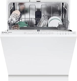 CI 4C7L0W-80 Integrated Dishwasher, 14 Place Setting, Black Bezel, C Rated