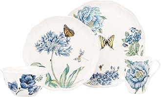833421 Butterfly Meadow Blue 4-Piece Place Setting