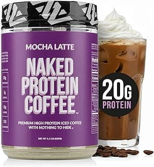 Nutrition Mocha Latte Protein Coffee - Premium Instant Coffee - Protein Shake, Iced Coffee, Protein Drinks, Delicious Keto Friendly and Gluten Free, 17 Servings