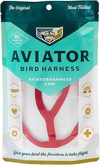 The AVIATOR Pet Bird Harness and Leash: Petite Red
