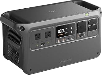 DJI Power 1000 Portable Power Station, 1024Wh LiFePO4 Battery, 2200W (Peak 2600W) AC/140W USB-C Output, 23db Ultra-Silent, Solar Generator For Home Backup, Camping (Solar Panel Optional)