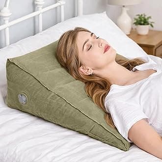 Mediss Inflatable Bed Wedge Pillow for Acid Reflux & GERD, Orthopedic Back Support for Sleeping, Adjustable Support for Bedridden & Elderly, 23" L x 22" W x 7" H