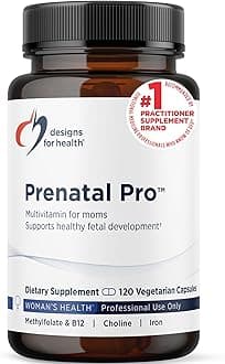 Designs for Health Prenatal Pro Methylated Multivitamin for Women - Prenatal Vitamins with Iron, A, D, E + Vitamin K with Methylated Folate, Calcium Magnesium Zinc for Nursing + Postpartum (120 Caps)