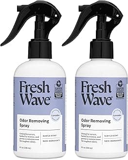 Lavender Odor Eliminator Spray & Air Freshener, 8 oz. | Pack of 2 | Odor Absorbers for Home | Safer Odor Relief | Natural Plant-Based For Furniture, Fabrics & Trash