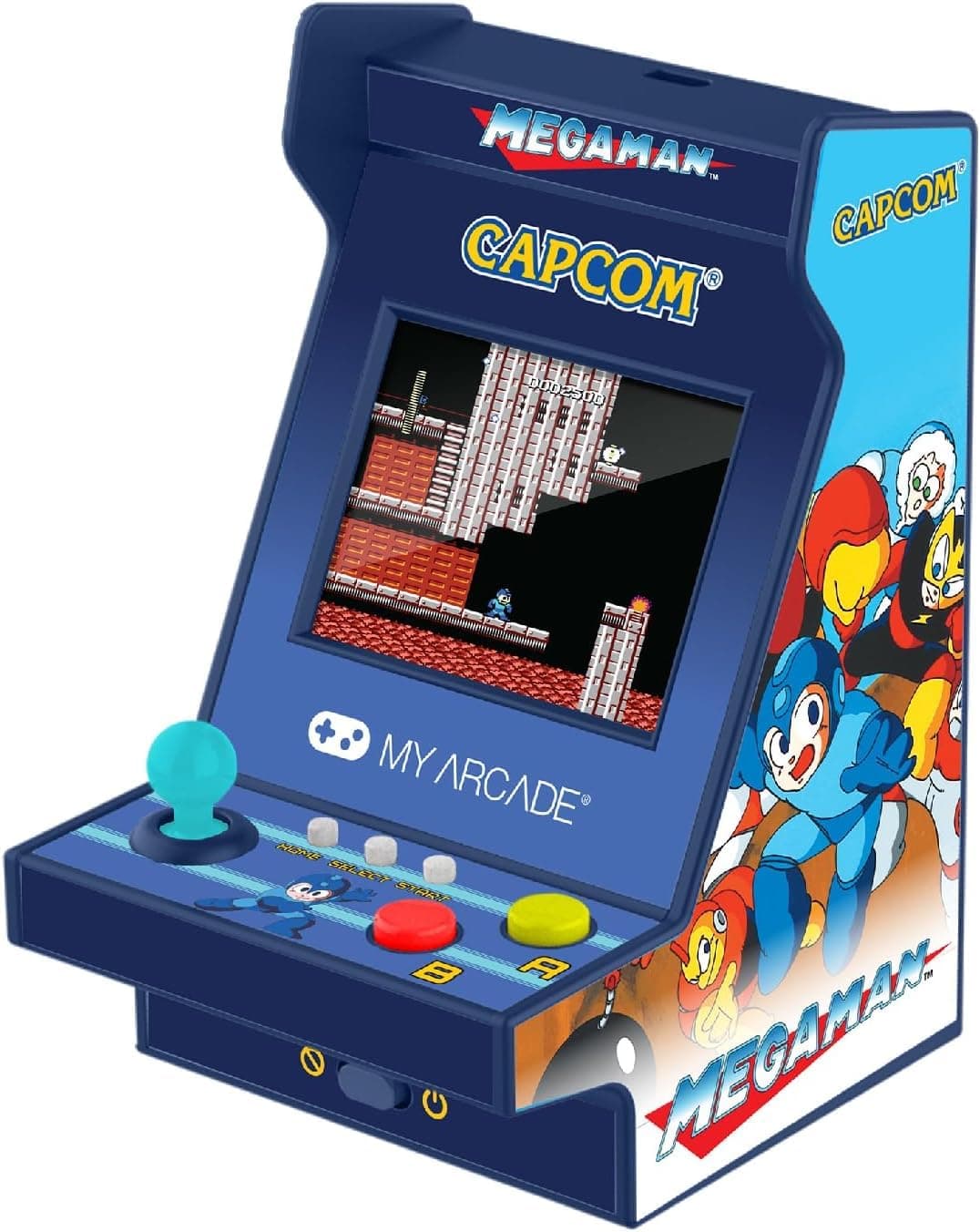 My Arcade Mega Man Mini Arcade Machine - Nano Player Table Top Arcade Machine, Portable Handheld Game, Retro Gaming Console, Mini Retro Games Machines for Kids & Adults