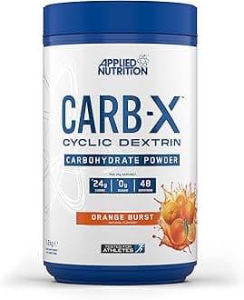 Carb X Highly Branched Cyclic Dextrin Carbohydrates, Intra & Post Workout Carbs Powder, Fuel Training & Recovery, Vegan, Gluten Free, Sugar Free, 1.2kg 48 Servings (Orange Burst)