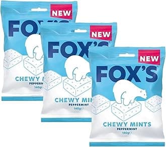 Fox's Chewy Mints Peppermint 140g (Pack of 3)