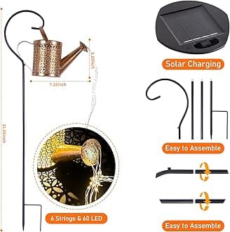 Solar Watering Can Light,Solar Lights Outdoor Decorative,Garden Decor Lights for Yard,IP65 Waterproof Hanging Lantern Landscape Lights,Garden Decoration for Mom,Grandma Women Birthday