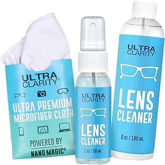 Cables Professional Lens Cleaner 1oz Spray Bottle and 6oz Refill Bottle Kit for Standard and Anti Reflective Lenses