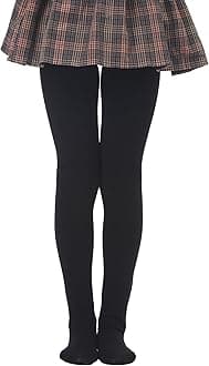 Girls' Winter Fleece Lined Tights, Girls' Thick Microfiber Tights