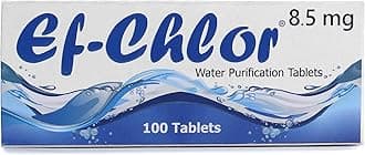 8.5 Mg Travelbuddy Water Purification Tablets | Ideal For Adventure, Emergency & Preparedness 1 Tablet Purify 1-2 Litres Water Pack Of 100 Tablet,Sodium Dichloroisocyarate