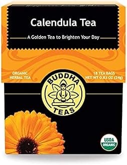 Buddha Teas Organic Calendula Flower Tea - OU Kosher, USDA Organic, CCOF Organic, 18 Bleach-Free Tea Bags