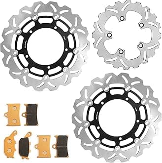 Front Rear Brake Disc Rotors Pads Kit for Yamaha FZ1 FZS FAZER 1000 2006-2015