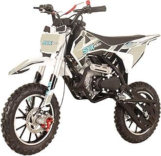 VK Kids 58cc Dirt Bike, 8-14 4-Stroke Gas Powered Off-Road Mini Bike, Pit Bike Automatic Transmission Pull Start Mini Bike, Up to 22 Mph, EPA Certification(Black)