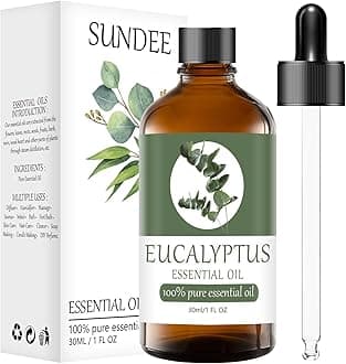 Organic Eucalyptus Essential Oils Aromatherapy 1 Fl Oz 100% Pure Natural Relaxation and Wellness Gift Set Oils for Diffusers Humidifiers, Delicate Grade with Glass Dropper for Air Freshening (30ml)