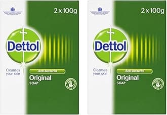 Dettol Anti-Bacterial Original Soap 2 x 100 g - Pack of 2 (Total 4 Bars)