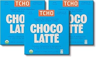 TCHO Choco Latte 47% Oat-Milk Chocolate Bars (3 pack) | Plant Based, Organic & Fair Trade | Non GMO, Non-Dairy, Vegan, Soy Free (2.1oz each)