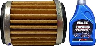 Yamaha Yamalube Sport Motorcycle Premium 4 Stroke Fully Synthetic Engine Oil & Oil Filter/Cleaner Element Assy