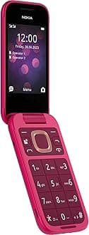 2660 Flip Feature Phone with 2.8" display, 4G Connectivity, built-in camera, MP3 player, Classic games, a battery that lasts for days, Perfect for digital detox, Dual SIM - Pop Pink