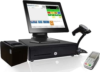 Retail Point of Sale System - Includes Touchscreen PC, POS Software (CRE Monthly), Receipt Printer, Barcode Scanner, Cash Register Drawer, and Perfect POS Credit Card Payments Pinpad